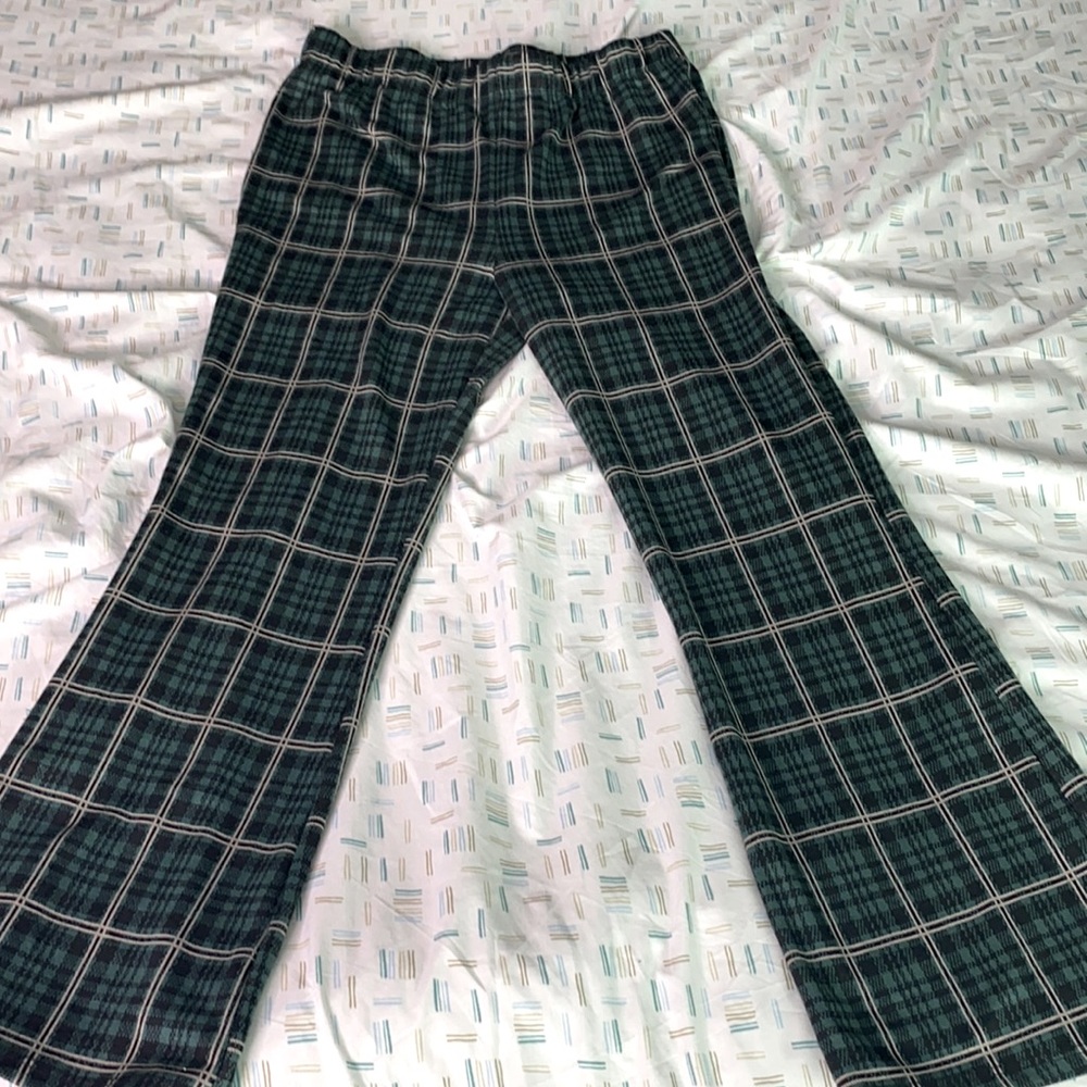 Plaid printed pants